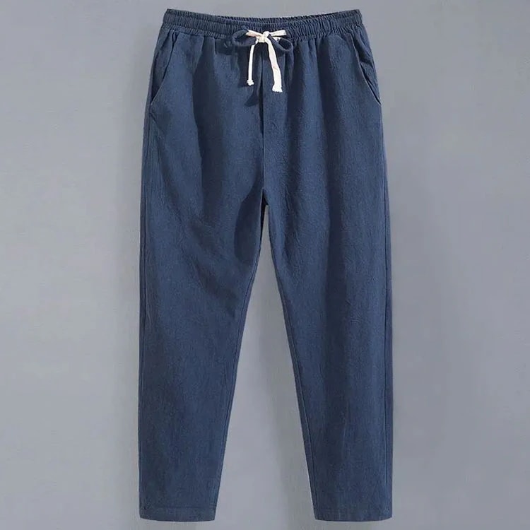 【20点セット】【送料無料】リネンパンツ メンズ 9分丈 綿麻パンツ テーパードパンツ サルエルパンツ ボトムス コットン 麻