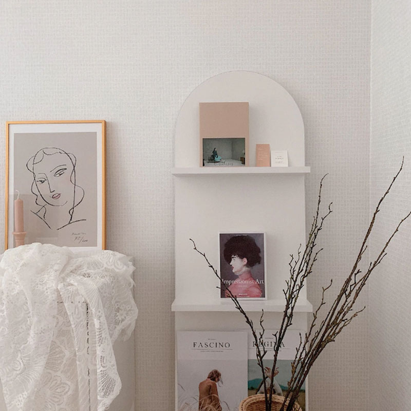 3段ラウンドブックラック 2色 韓国インテリア