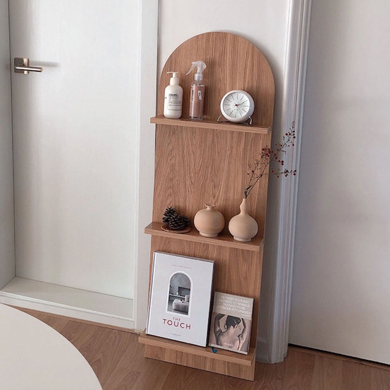 3段ラウンドブックラック 2色 韓国インテリア