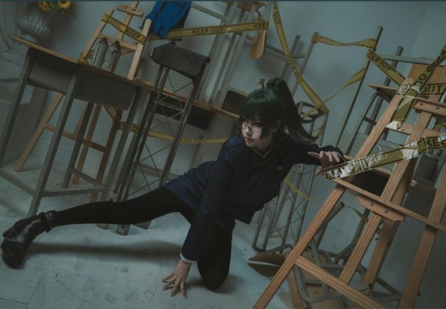 コスプレ 禪院 真希 ぜんいん まき 衣装 呪 術 廻 戦 なりきり コスチューム 制服 めがね じゅじゅつ かいせん