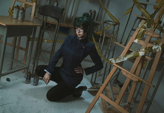 コスプレ 禪院 真希 ぜんいん まき 衣装 呪 術 廻 戦 なりきり コスチューム 制服 めがね じゅじゅつ かいせん
