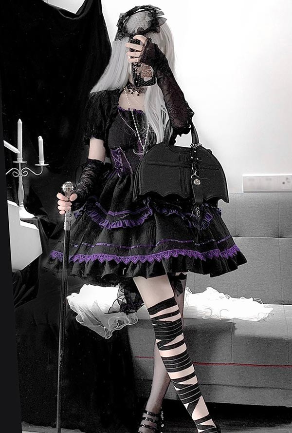 ワンピース ロリータ ハロウィン 魔女風 ウイッチ 魔法使い ショート丈 ミニ レディース ゴスロリ ハイウエスト Aライン ノースリーブ 長袖 ロリータワンピース コスチューム コスプレ 衣装 可愛 ワンピース ロリータ ハロウィン 魔女風 ウイッチ 魔法使い ショート丈 ミニ レディース ゴスロリ ハイウエスト Aライン ノースリーブ 長袖 ロリータワンピース コスチューム コスプレ 衣装 可愛