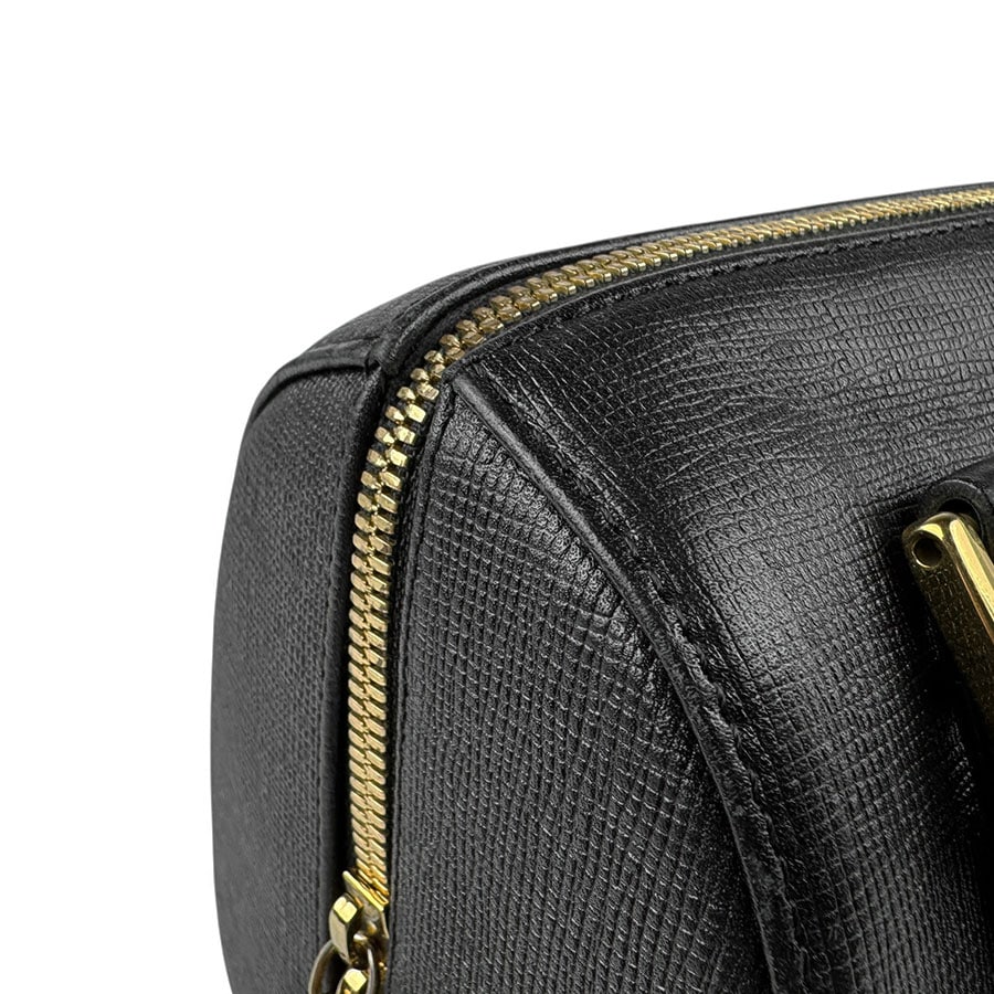 エム シー エム MCM ハンドバッグ レザー ブラック ゴールド