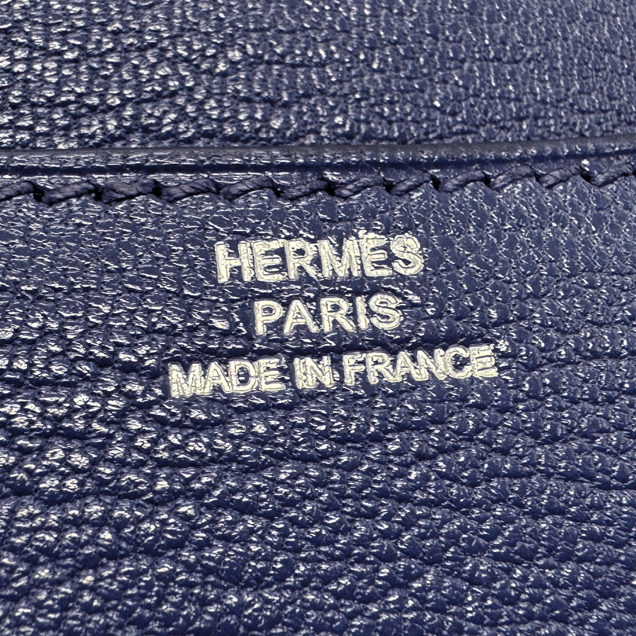 エルメス HERMES ショルダーバッグ コンスタンス ミニ シェブルミゾル ブルーブライトン シルバー レディース z1981