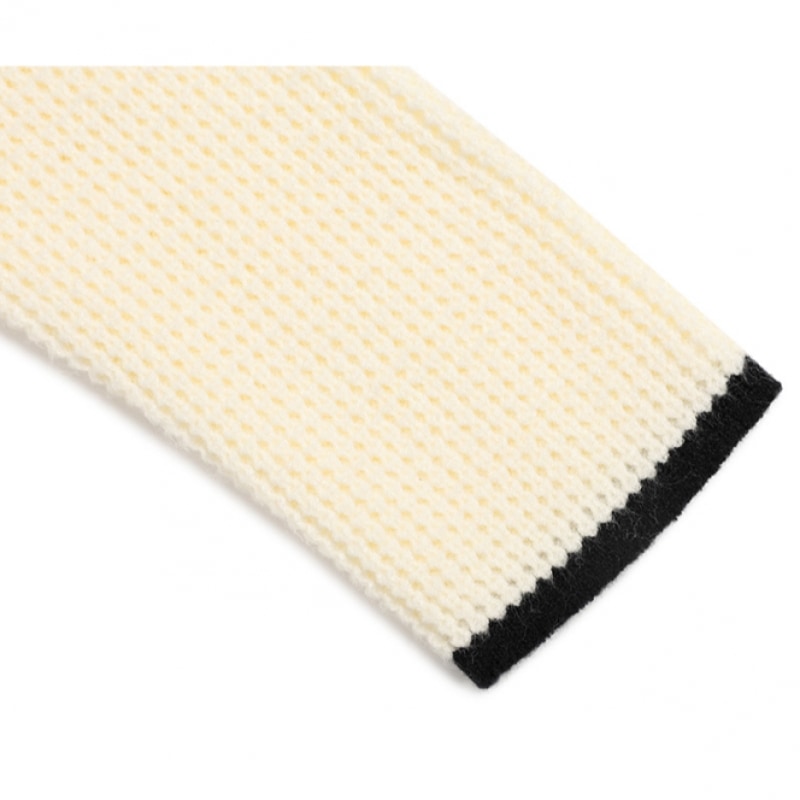 ROLAROLA 金ボタンツイードカーディガン アイボリー