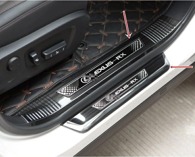 新型 レクサス RX300/200t/450h 専用 スカッフプレート ステップガード ステンレス 8P 2色選択 10157 新型 レクサス RX300/200t/450h 専用 スカッフプレート ステップガード ステンレス 8P 2色選択 10157