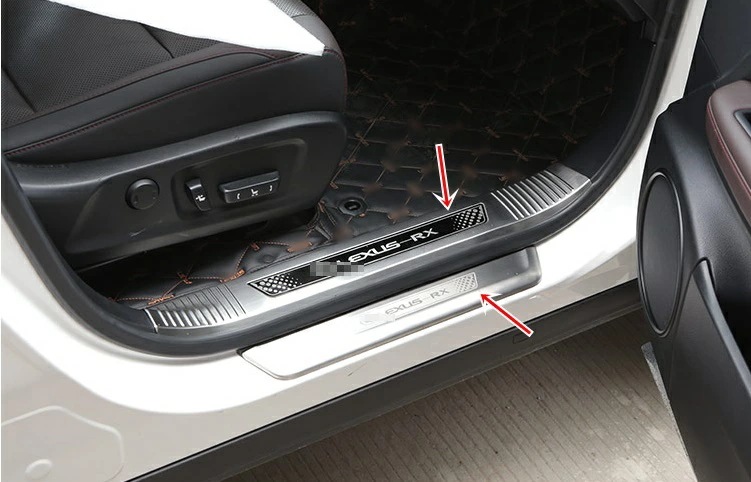 新型 レクサス RX300/200t/450h 専用 スカッフプレート ステップガード ステンレス 8P 2色選択 10157 新型 レクサス RX300/200t/450h 専用 スカッフプレート ステップガード ステンレス 8P 2色選択 10157