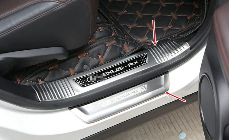 新型 レクサス RX300/200t/450h 専用 スカッフプレート ステップガード ステンレス 8P 2色選択 10157 新型 レクサス RX300/200t/450h 専用 スカッフプレート ステップガード ステンレス 8P 2色選択 10157
