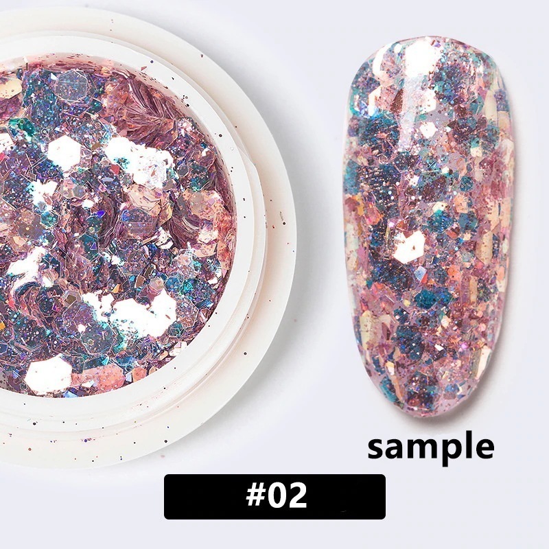 【10点セット】ネイル グリッター ホログラム ネイルパーツ ラメ ホロ グリッター オーロラ ミックス ヘキサゴン ドット ジェル セルフネイル 薄型 メタリック レジン アートcc140