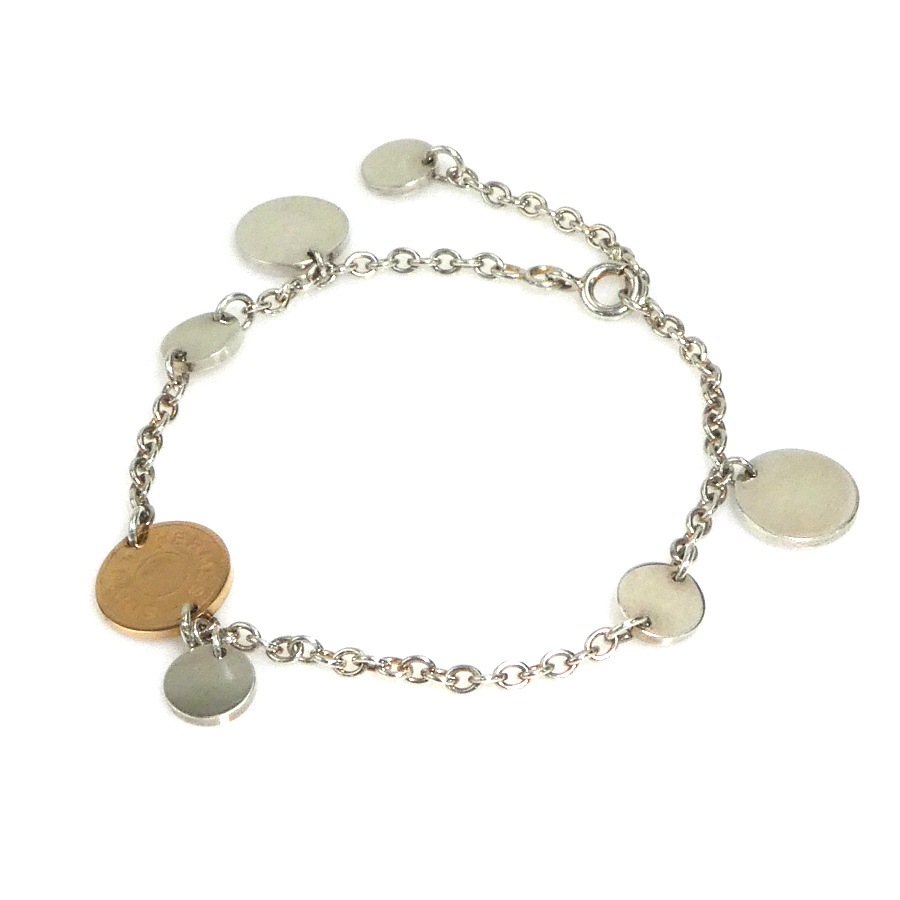 エルメス HERMES ブレスレット コンフェッティ シルバー925/K18 シルバー×ゴールド レディース h30970a