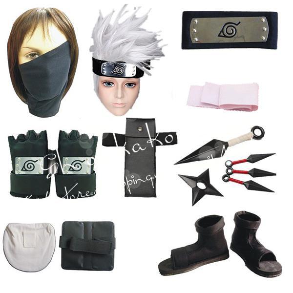 [2026新品] G 子供用 大人用 ナルト NARUTO 風 上忍服 特別上忍 はたけカカシ コスプレ衣装 ウィッグ 靴 コスチューム 演出服 cosplay 変装 仮装 撮影 祭り_4