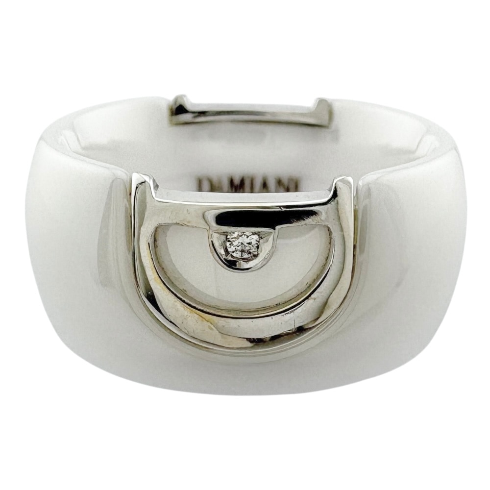 ダミアーニ Dアイコン リング 指輪 12.5号 18金 K18ホワイトゴールド ダイヤモンド Damiani 中古 美品 ダミアーニ Dアイコン リング 指輪 12.5号 18金 K18ホワイトゴールド ダイヤモンド Damiani 中古 美品
