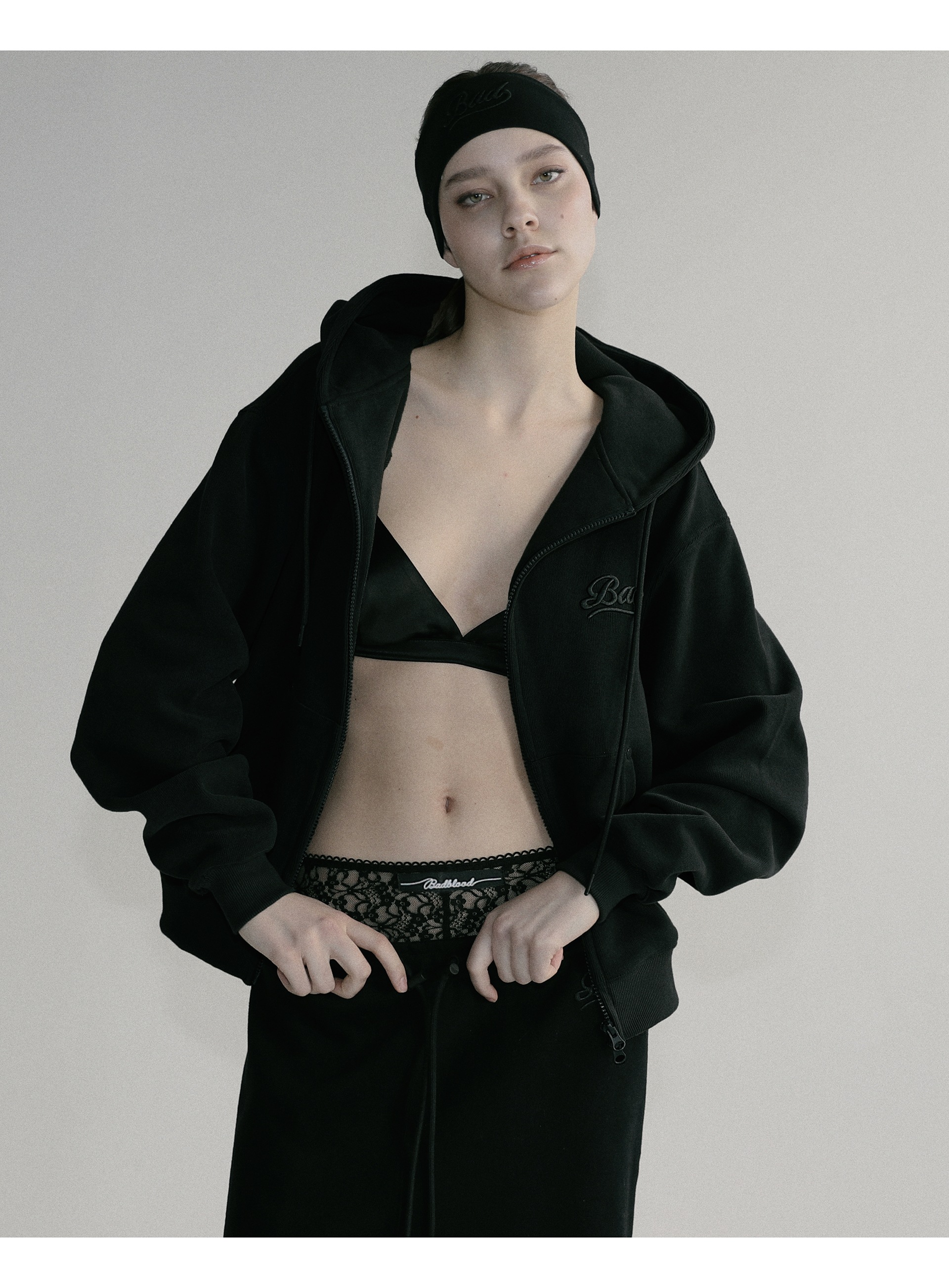 トップス BADBLOOD BEYOND SOFT ZIP-UPHOODIE MUSINSA | BADBLOOD Beyond Soft Hooded Zip-Up - Black