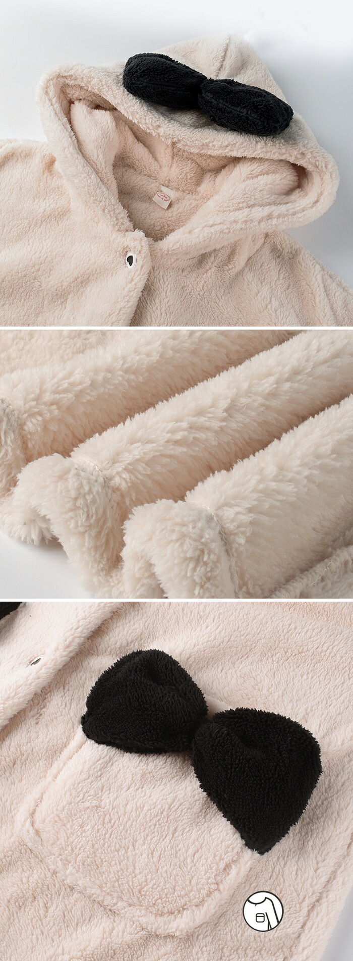 ルームウェア パジャマ 着ぐるみ ロンパース オーバーオール ワンピース 着る毛布 フード付き 可愛い 軽い 厚手 リボン結び ふわふわ もこもこ レディース 女の子 部屋着 長袖 寝巻き カジュアル