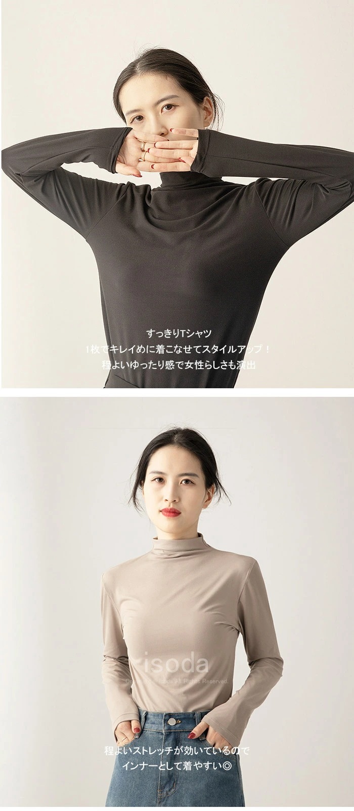 レディース 服 秋 トップス レディース 秋冬 カットソー 長袖 レディース きれいめ ハイネック インナー レディース 半ネック タートルネック レディース 薄手 白 黒 トップス 秋 スリム スト