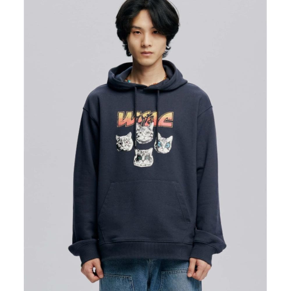 WMC WMC x HINA Metal Cat Hoodie CHARCOAL GREY O-MOBAL4ZB WMC WMC x HINA Metal Cat Hoodie CHARCOAL GREY O-MOBAL4ZB