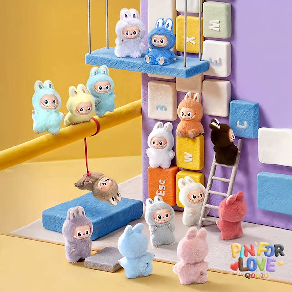 ラブブ LABUBU PIN FOR LOVE ぬいぐるみキーホルダーセット R 正規品】LABUBU PIN FOR LOVE イニシャルキーホルダーB - メルカリ