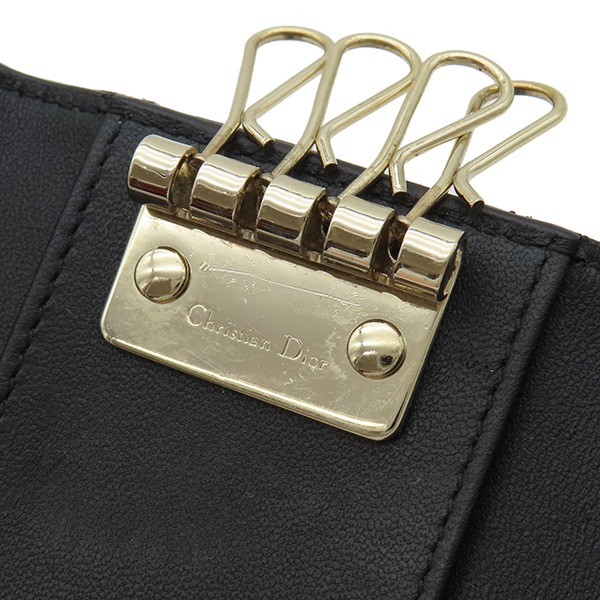 最安値！DIOR 【日本限定】キーケース カナージュラムスキン 黒 ゴールド DIOR 【日本限定】キーケース カナージュラムスキン 黒 ゴールド