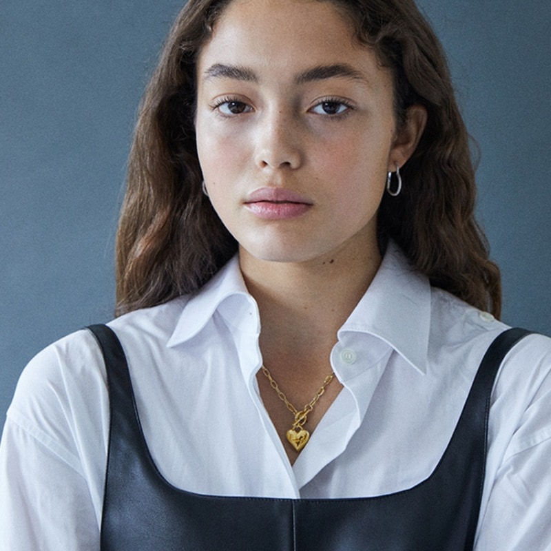 Love Lock Heart Necklace_レッド ベルベット ジョイ着用