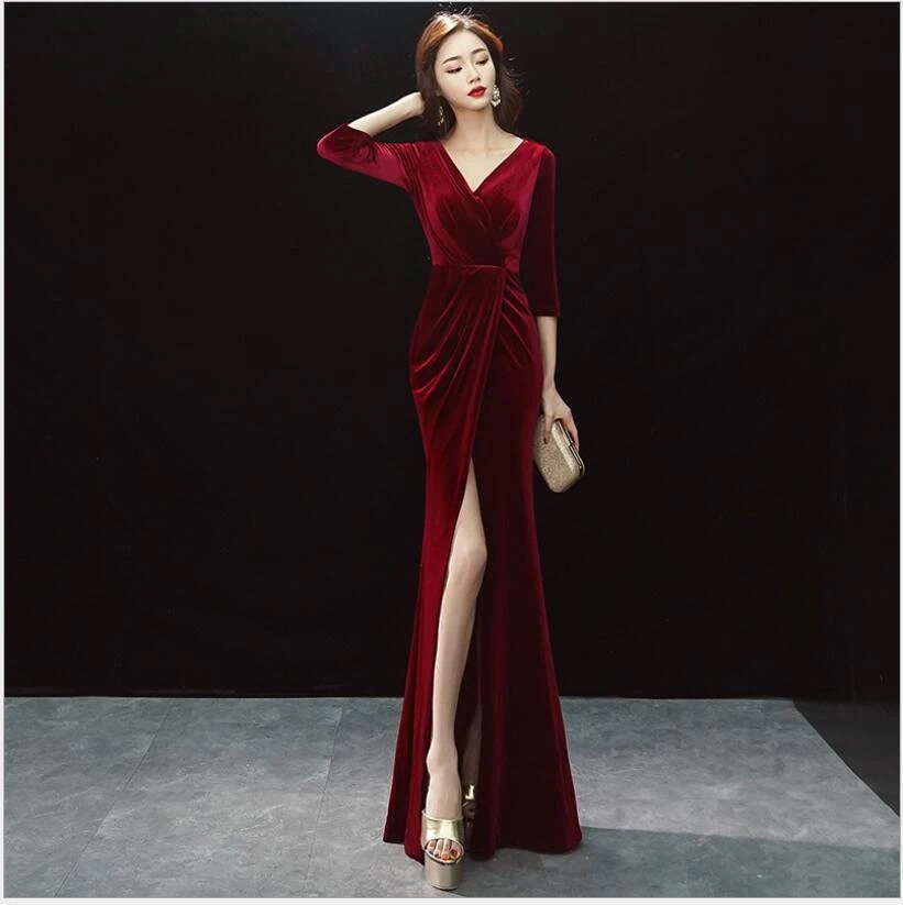 ロング丈ドレス マーメイドドレス 袖あり パーティードレス ナイト キャバドレス ウエディングドレス 演奏会 結婚式 忘年会 二次会 披露宴 ピアノ ロング丈ドレス マーメイドドレス 袖あり パーティードレス ナイト キャバドレス ウエディングドレス 演奏会 結婚式 忘年会 二次会 披露宴 ピアノ