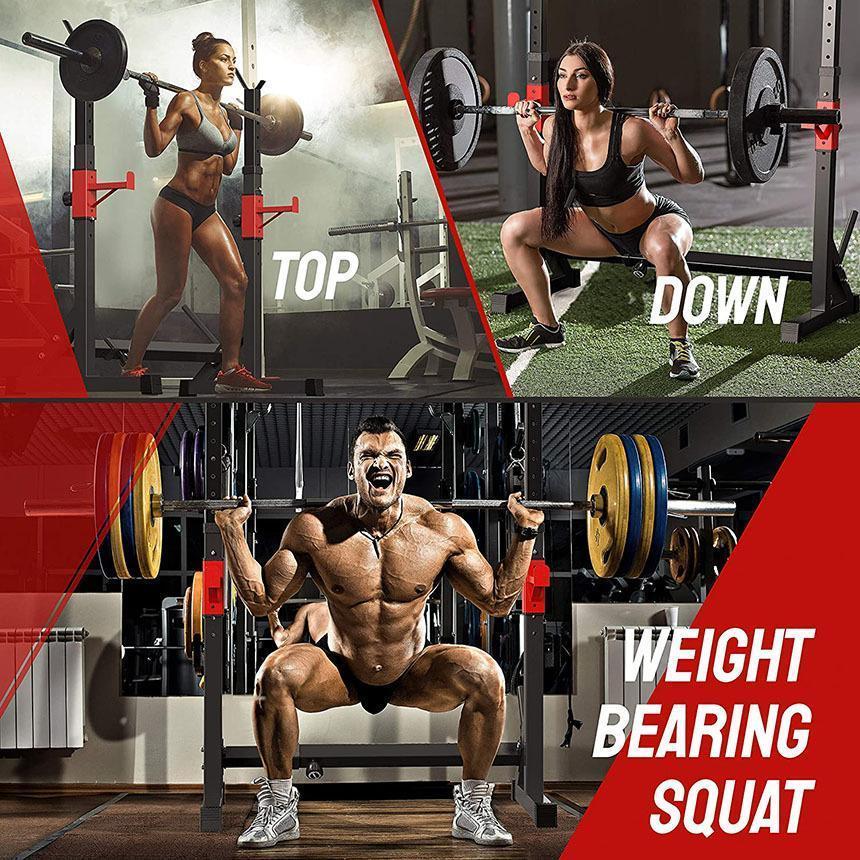 バーベルスタンド バーベルラック パワーラック ダンベルホルダー セーフティーバー 高さ横幅調整可能 ホームジム バーベルシャフト バーベルスタンド バーベルラック パワーラック ダンベルホルダー セーフティーバー 高さ横幅調整可能 ホームジム バーベルシャフト