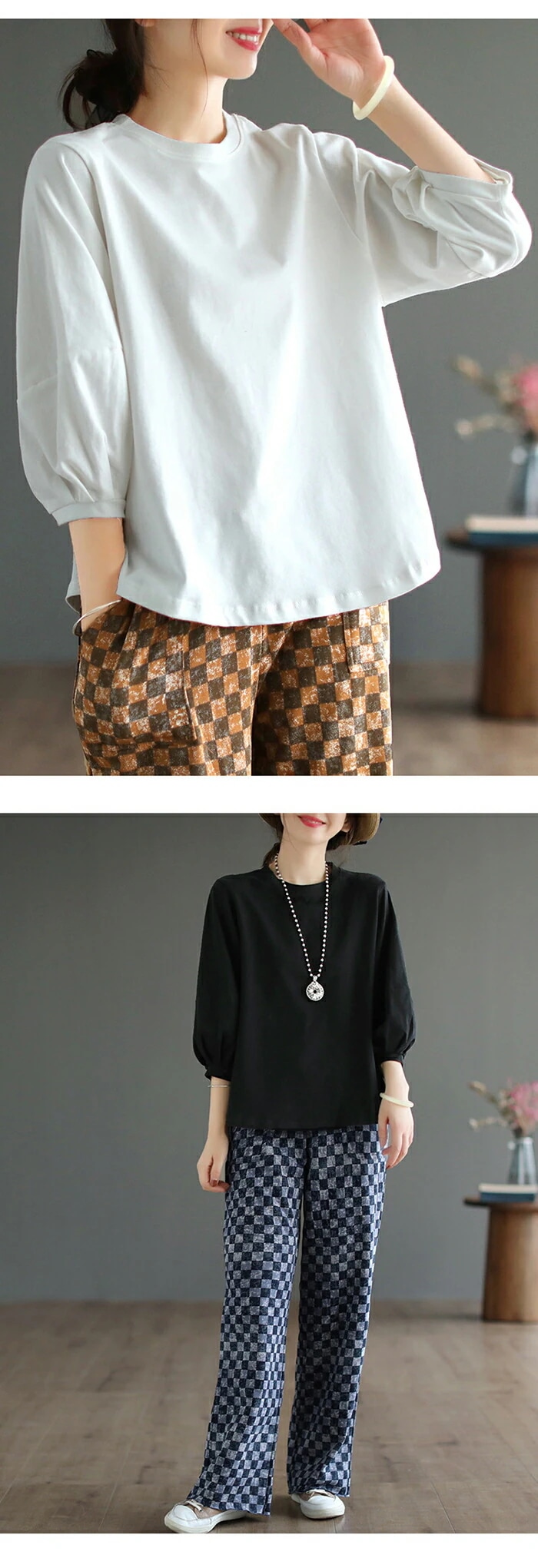 Tシャツ レディース カットソー 七分袖 コットンカットソー レディース 綿 tシャツ 七分袖 トップス プルオーバー クルーネック 綿混 ベーシック 大人かわいい カジュアル シンプル 体型カバー