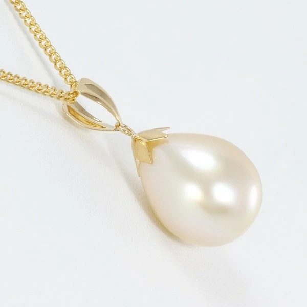 K18 18金 YG イエローゴールド ネックレス パール(真珠) 約40cm ジュエリー 中古 K18 18金 YG イエローゴールド ネックレス パール(真珠) 約40cm ジュエリー 中古