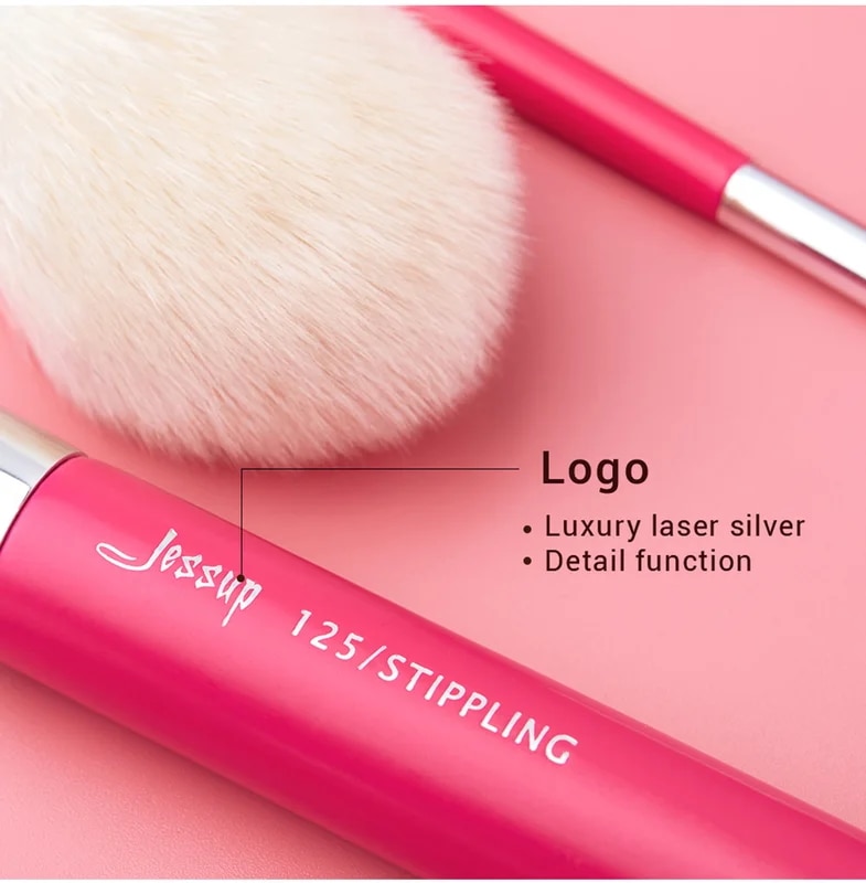Jessup-プロのメイクブラシ,ファンデーション用ブラシのセット,人工,パウダーとチーク,25個,t195