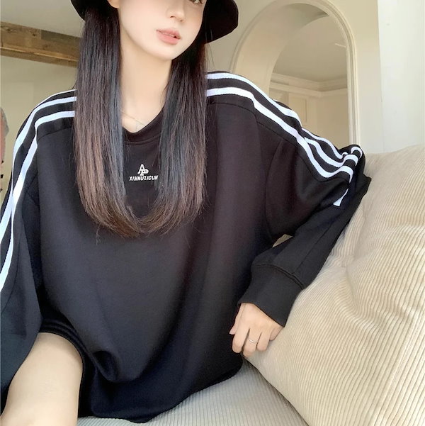 HEILIS トレーナー スウェット ショート丈オフショルダー
