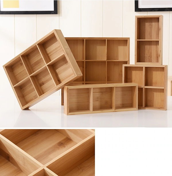 Qoo10] 木製プレート9つ仕切 スクエア ナチュラ