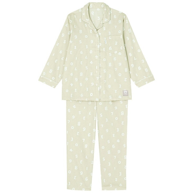 ワコール 睡眠科学 wacoal SOU・SOU ソウソウ レディース ルームウェア パジャマ 長袖長ズボン 綿100% 日本製 国産 YDX636 部屋着 綿100% サテン生地 ナイトウェア