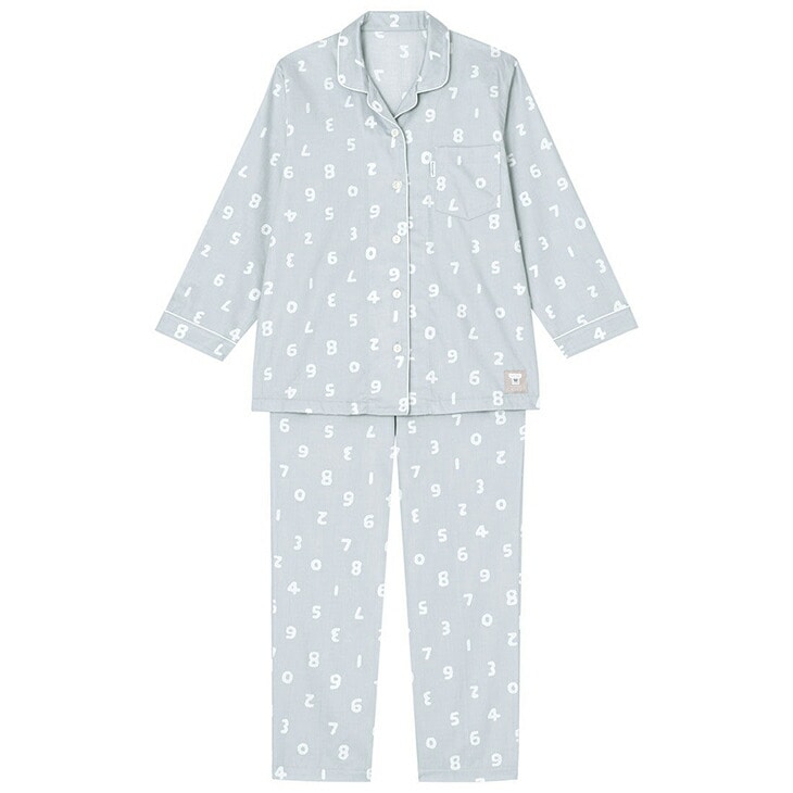 ワコール 睡眠科学 wacoal SOU・SOU ソウソウ レディース ルームウェア パジャマ 長袖長ズボン 綿100% 日本製 国産 YDX636 部屋着 綿100% サテン生地 ナイトウェア