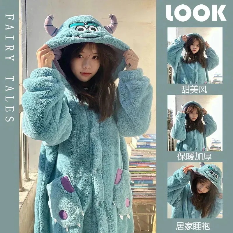 【2個買うと1個無料】もこもこ ルームウェア モンスター会社 Sulley ディズニー パジャマ レディース ガウン 部屋着 着ぐるみ 冬かわいい ペアルック カップル キッズ メンズ 【2個買うと1個無料】もこもこ ルームウェア モンスター会社 Sulley ディズニー パジャマ レディース ガウン 部屋着 着ぐるみ 冬かわいい ペアルック カップル キッズ メンズ
