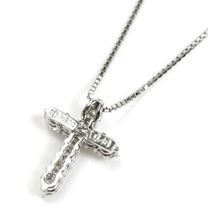 TASAKI タサキ Pt900/Pt850 プラチナ クロス 10Pダイヤ ネックレス ダイヤモンド0.48ct 4.8g 41cm レディース 中古 TASAKI タサキ Pt900/Pt850 プラチナ クロス 10Pダイヤ ネックレス ダイヤモンド0.48ct 4.8g 41cm レディース 中古