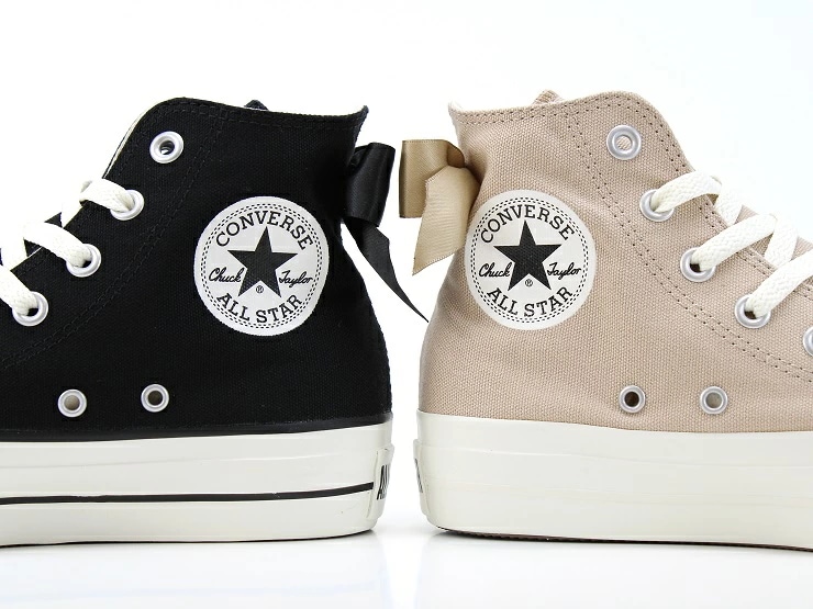 コンバース 厚底 オールスター PLTS バックリボン HI スモーキーベージュ ブラック CONVERSE ALL STAR PLTS BACKRIBBON HI 31315930 31315931 コンバース 厚底 オールスター PLTS バックリボン HI スモーキーベージュ ブラック CONVERSE ALL STAR PLTS BACKRIBBON HI 31315930 31315931