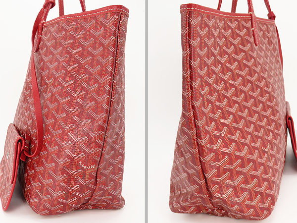 送料込み ゴヤールサンルイPM レッド 中古】ゴヤール サンルイPM PVCx