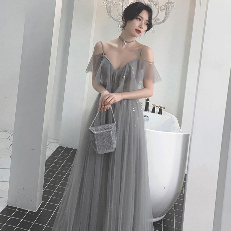 花嫁介添人宴会新しいスリムウェディング卒業イブニングドレス