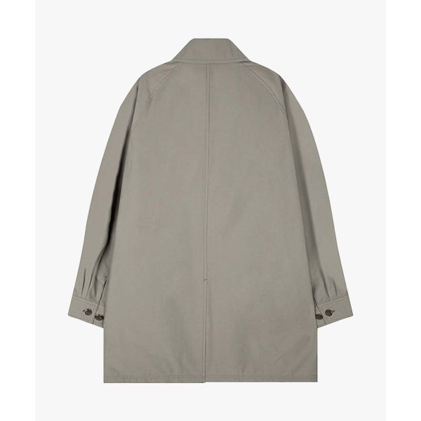 [リバークラッシュ] LKS20301ライトカーキセミオーバーフィットシャツ型トレンチコート