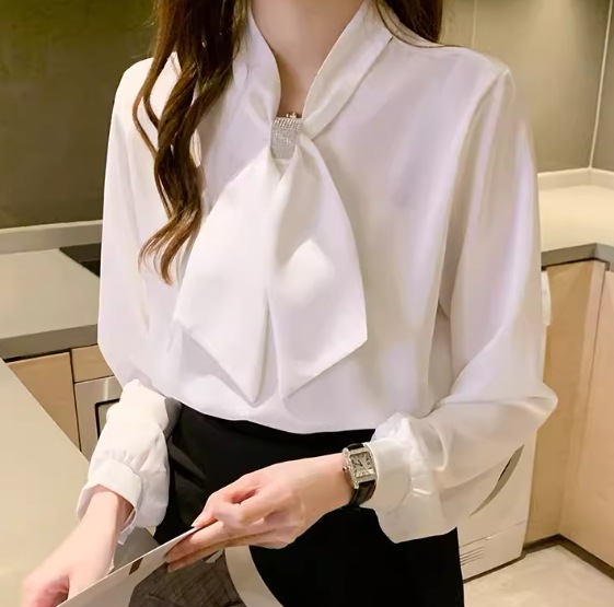 レディース トップス シャツ プルオーバー ミドル丈 長袖 Vネック ボウタイ りぼんタイ ストレート シフォン サテン 大人可愛い きれいめ シンプル 上品 おしゃれ こなれ感 エレガント レディース トップス シャツ プルオーバー ミドル丈 長袖 Vネック ボウタイ りぼんタイ ストレート シフォン サテン 大人可愛い きれいめ シンプル 上品 おしゃれ こなれ感 エレガント