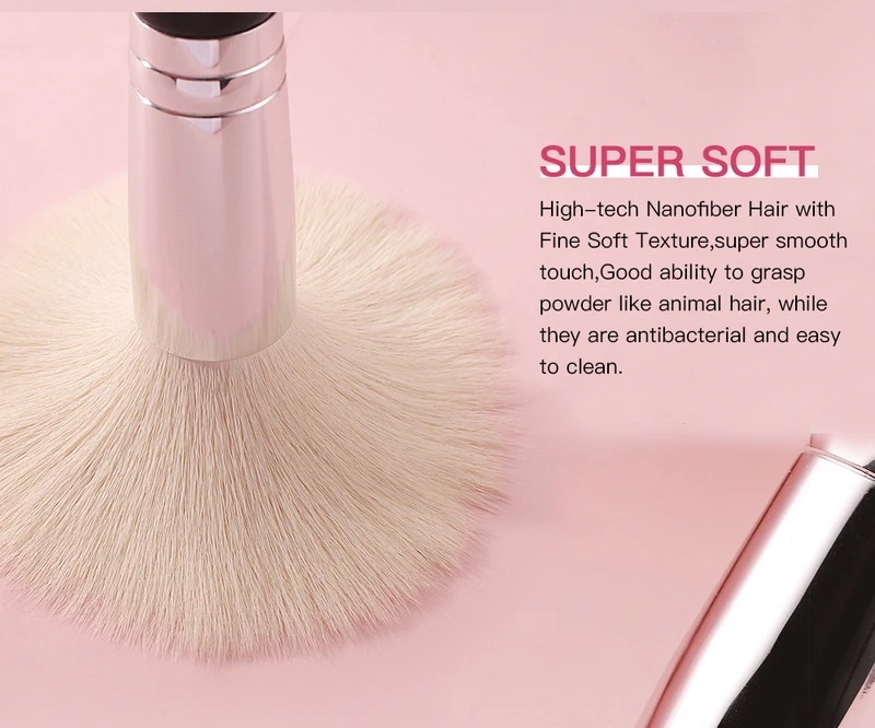 Beili-プロのメイクアップブラシセット天然ヤギの髪ファンデーションパウダー輪郭アイシャドウ黒