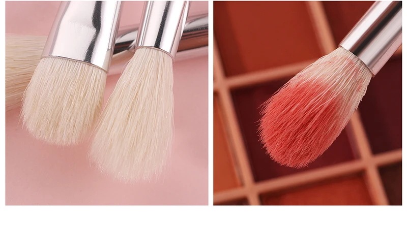 Beili-プロのメイクアップブラシセット天然ヤギの髪ファンデーションパウダー輪郭アイシャドウ黒