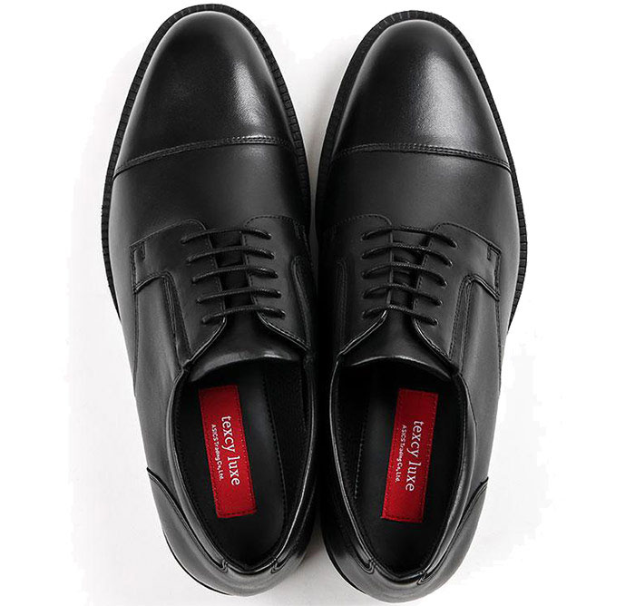 4E幅　幅広　ワイド メンズ ビジネスシューズ フォーマル 革靴 紐靴 軽量 ストレートチップ TU-7796