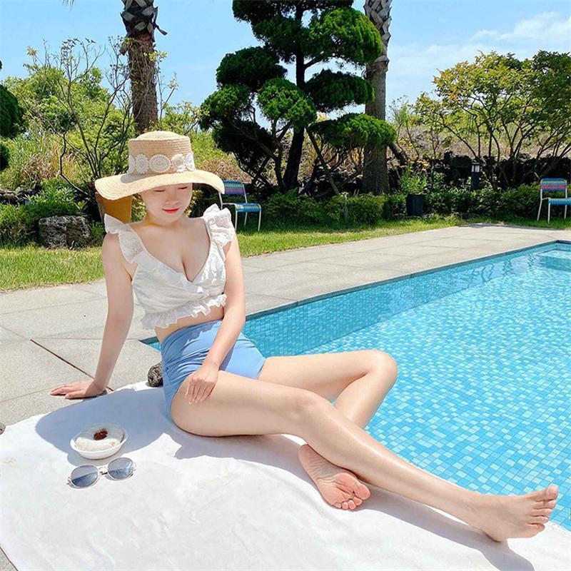 水着 レディース ビキニ 上下セット 2点セット フレア タンキニ ハイウエスト セパレート 盛れる ノンワイヤー リゾート 夏 海 ビーチ