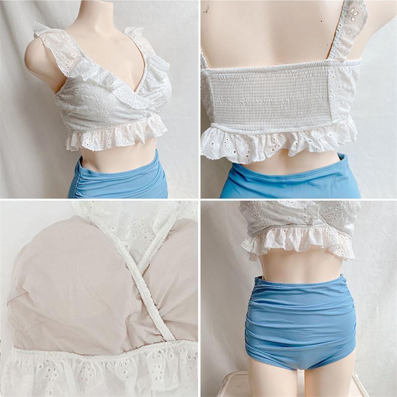 水着 レディース ビキニ 上下セット 2点セット フレア タンキニ ハイウエスト セパレート 盛れる ノンワイヤー リゾート 夏 海 ビーチ