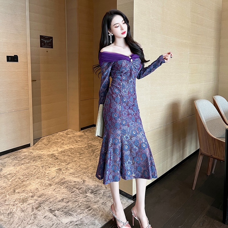 【Fellow 20%割】【JY.上品】 秋 ベアワンピ オフショルダー レース マーメイド ドッキング パーティードレス 着痩せ 大人 お呼ばれ 同窓会 披露宴 卒業式 結婚式 ウェディング 二次会 【Fellow 20%割】【JY.上品】 秋 ベアワンピ オフショルダー レース マーメイド ドッキング パーティードレス 着痩せ 大人 お呼ばれ 同窓会 披露宴 卒業式 結婚式 ウェディング 二次会