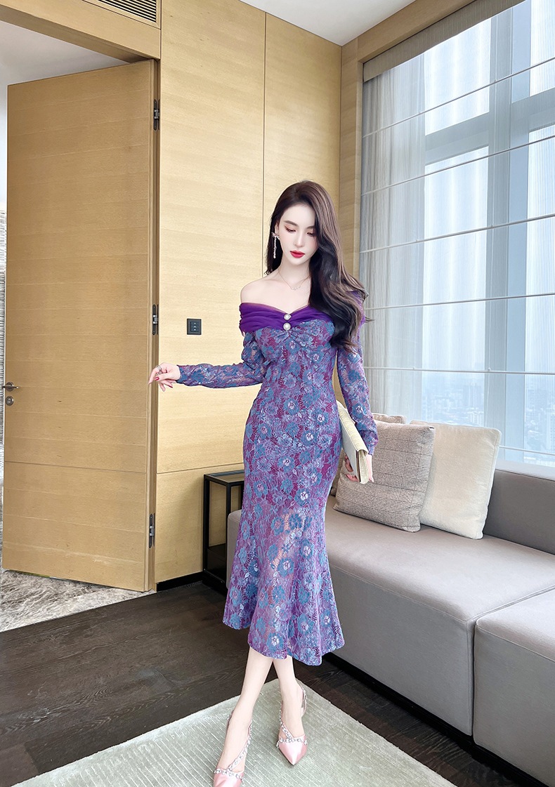 【Fellow 20%割】【JY.上品】 秋 ベアワンピ オフショルダー レース マーメイド ドッキング パーティードレス 着痩せ 大人 お呼ばれ 同窓会 披露宴 卒業式 結婚式 ウェディング 二次会 【Fellow 20%割】【JY.上品】 秋 ベアワンピ オフショルダー レース マーメイド ドッキング パーティードレス 着痩せ 大人 お呼ばれ 同窓会 披露宴 卒業式 結婚式 ウェディング 二次会