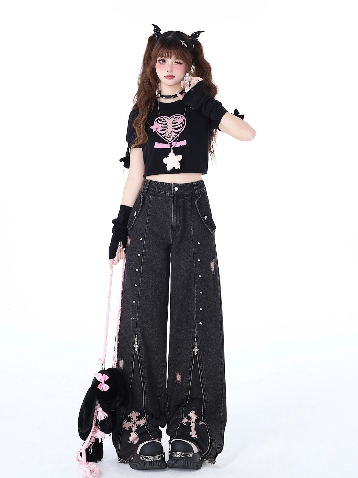 2024秋冬 デニムパンツ ボトムス ジーンズ ファッション系スタイル ゆるダボ ジーンズ シルエット加工 カジュアル 春夏 メンズライク