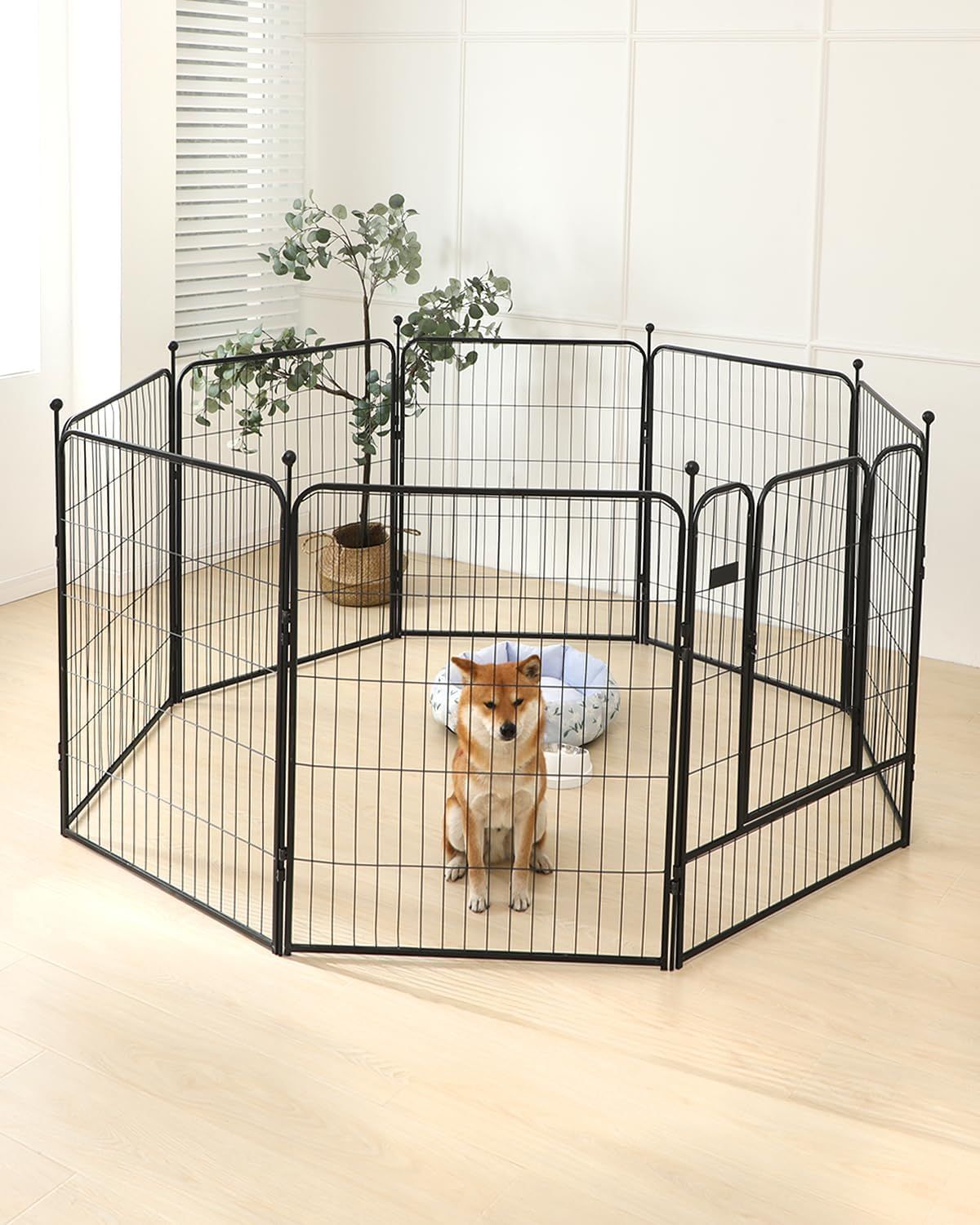 ペットサークル 犬 サークル 大型犬 中型犬用 80cm 100cm ゲージ ペットフェンス 折り畳み式 スチール製 室内室外兼用 (8枚) ペットサークル 犬 サークル 大型犬 中型犬用 80cm 100cm ゲージ ペットフェンス 折り畳み式 スチール製 室内室外兼用 (8枚)