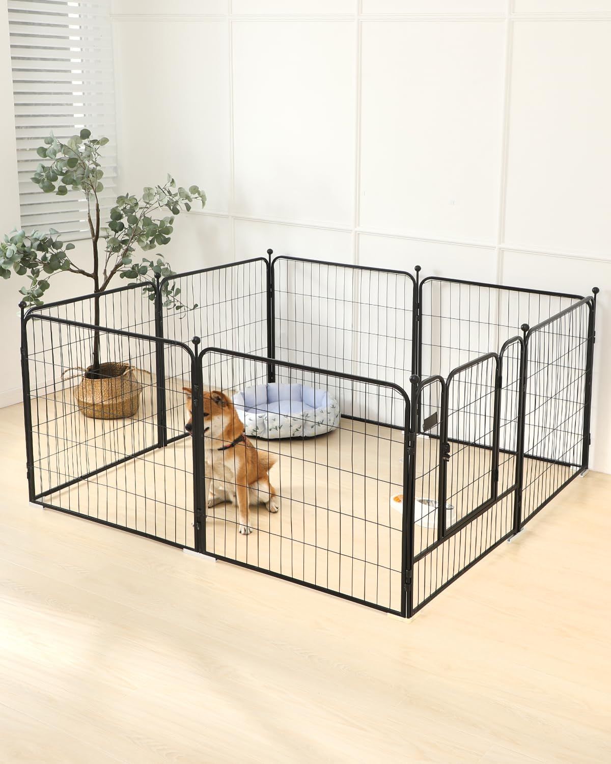 ペットサークル 犬 サークル 大型犬 中型犬用 80cm 100cm ゲージ ペットフェンス 折り畳み式 スチール製 室内室外兼用 (8枚) ペットサークル 犬 サークル 大型犬 中型犬用 80cm 100cm ゲージ ペットフェンス 折り畳み式 スチール製 室内室外兼用 (8枚)