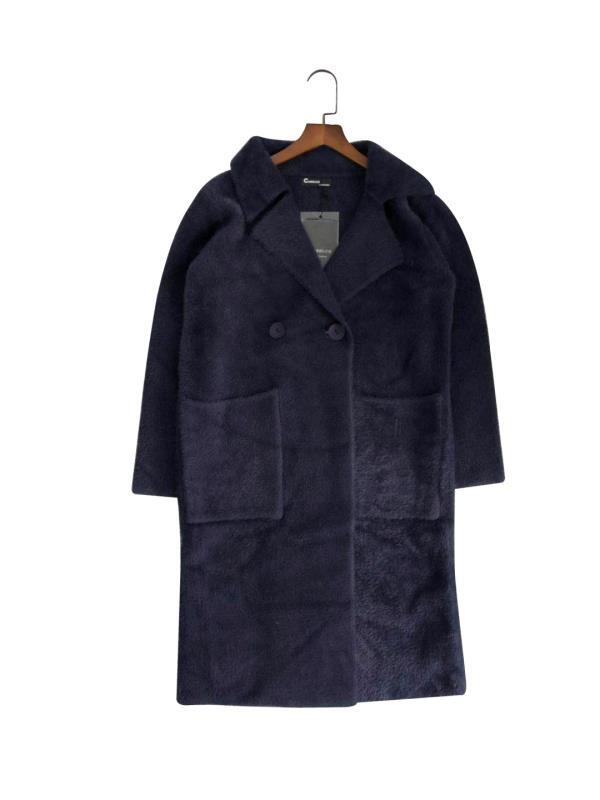 レディース ニット カーディガン コート アウター 上着 羽織 コーディガン ロング 長袖 ボリューム袖 ワイド ストレート Iライン オーバーサイズ スマート ポケット 前開き 厚手 おしゃれ